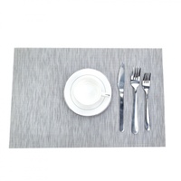 Napperons de table en cèdre résistants à la chaleur et antidérapants pour table à manger, lavables, durables, en vinyle PVC tissé