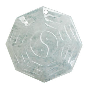 Colgante de Jadeíta Natural de Myanmar con los Cinco Elementos y los Ocho Trigramas, Estilo Chino, con Certificado de Tasación HJ56 - Product Image 5