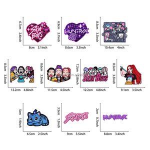 Parches Bordados Kpop Hunters, Insignias Termoadhesivas <span class=keywords><strong>de</strong></span> Anime Girl Idol, Apliques Personalizados Estilo Manga para Accesorios <span class=keywords><strong>de</strong></span> Ropa para Fans - Product Image 5