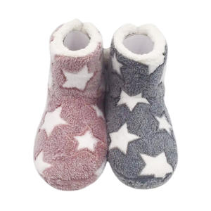 Botas <span class=keywords><strong>de</strong></span> invierno para mujer, zapatos cálidos con forro <span class=keywords><strong>de</strong></span> felpa para casa con pompones, zapatillas <span class=keywords><strong>de</strong></span> interior, botines - Product Image 6