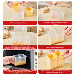 Multi-Function Breakfast <b>Tool</b> Rectangle Shape Plastic for Kitchen Microwave Oven Jade Burning Egg <b>Roll</b> <b>Box</b> Usable - Product Image 5