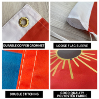 Drapeaux personnalisés pour fabricants, drapeaux de sport en polyester par sublimation, double face, 3x5 pieds, tous pays