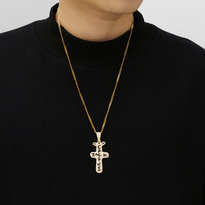 Collier de style européen et américain, Hip Hop <span class=keywords><strong>Travis</strong></span> Factory, pendentif croix <span class=keywords><strong>Cactus</strong></span> Jack, accessoires hipster - Product Image 4