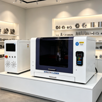 Machine de découpe laser à fibre de précision à contrôle facile XT-4040 CNC AI pour la découpe de plaques signalétiques métalliques/litaines et de petites pièces