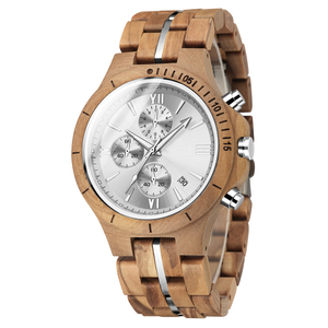 <span class=keywords><strong>Orologi</strong></span> da Uomo di Qualità con Design Originale a Prezzo di Fabbrica, Bracciale in Legno, Cronografo, Stile Antico, Movimento al Quarzo, Vetro Shanghai, per Affari - Product Image 5