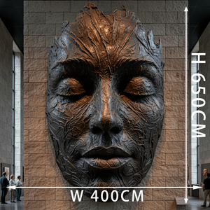Sculptures murales géantes en bronze de visages humains pour <span class=keywords><strong>la</strong></span> décoration d'art moderne, de salons de beauté et de spas - Product Image 3