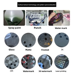 Raqueta de Pádel Newchance, Artículo Más Vendido a Nivel Mundial, Hecha de Fibra de Vidrio y Fibra de Carbono, con Moldes de Patrones Personalizables - Product Image 6