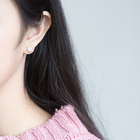 Frische, schlichte Mode S925 Sterling Silber Zirkon Ohrringe Geschenke für Frauen Blumen-Ohrstecker