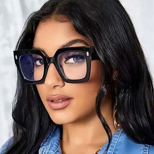 Gafas de Sol Cuadradas Extra Grandes con Marco Grueso y Colorido Estilo Vintage 2025 con Logotipo Personalizado para Mujer, Gafas con Protección Contra la Luz Azul - Product Image 2