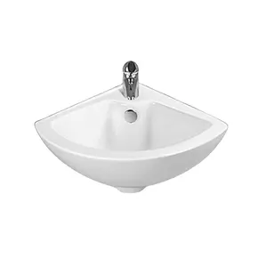 European Style Wall-hung Sink Ceramic Material Solid Surface Wall Hung Decorated Bathroom Wash Basin