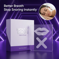 Bandes buccales à la lavande certifiées CE de qualité médicale - Anti-ronflement, hypoallergéniques, aide respiratoire nasale pour le sommeil, 120 pièces, durée de conservation de 2 ans