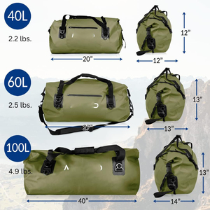 Échantillon gratuit Pimoys 6 Pack Sacs étanches, sacs secs légers pour l'extérieur, sacs secs ultimes pour le kayak et le rafting - Product Image 2