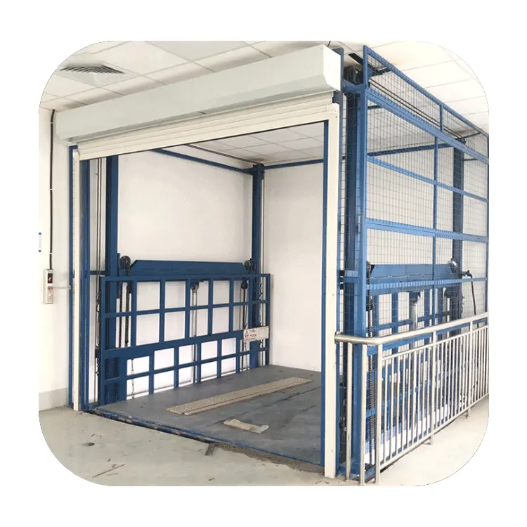 MTDT Guide Rail Cargo Car lift Industrial Working Platform Loading Dock Elevator