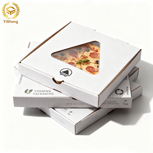 Scatola per Pizza Personalizzata con Logo Stampato 12 14 16 Pollici con Finestra in Carta Kraft Ondulata Ecologica all'Ingrosso per Ristoranti e Asporto - Product Image 4