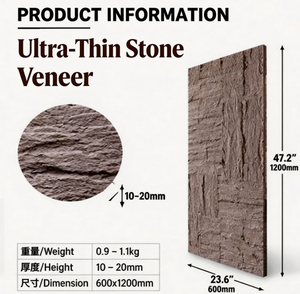 Revestimiento de Piedra de PU Ultrafino, Resistente a la Humedad y al Moho, Fácil de Limpiar, <span class=keywords><strong>para</strong></span> Paneles de Pared Interiores de Casas Tropicales - Product Image 3