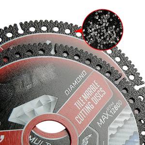 Lame de scie diamantée brasée sous vide WEHER, <span class=keywords><strong>disque</strong></span> de coupe multi-usages, acier, PVC, carrelage, accessoire <span class=keywords><strong>pour</strong></span> <span class=keywords><strong>meuleuse</strong></span> d'angle, industriel - Product Image 4