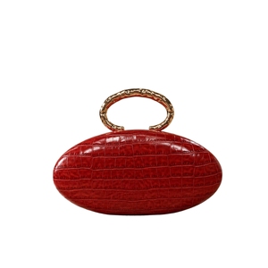 Bolso de Mano de Lujo para Mujer, Estilo Clutch de Piel Sintética con Diseño de Cocodrilo, Elegante Bolso de Noche para Bodas y Fiestas, con Cadena Desmontable - Product Image 1