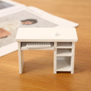 1:12 casa de muñecas de alta calidad Mini muebles modelo plástico DIY juguete escena accesorios ordenador escritorio traje bolsillo para colecciones de Juguetes - Product Image 3