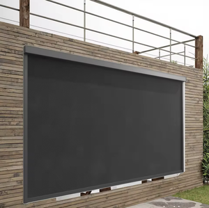 Motorized Waterproof Windproof Zip Track Zipper Roller Blinds Outdoor <strong>Patio</strong> Balcony Blinds Retractable <strong>Screen</strong> Outdoor Blind - Product Image 2