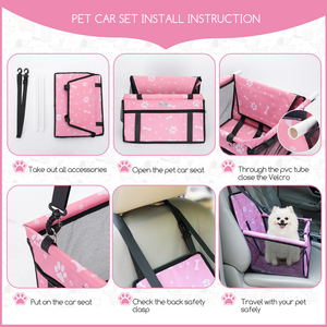 NOBLEZA pieghevole borse da viaggio lavabili cane gatto seggiolino auto trasportino con rinforzo sicuro per il lavaggio auto per i viaggi - Product Image 6