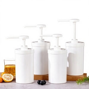 Distributeur de sirop en PP de qualité alimentaire 1L, pompe rotative à 360°, lavable, écologique, dosage précis 10/15/20/30CC pour miel, ketchup, sauces - Product Image 2