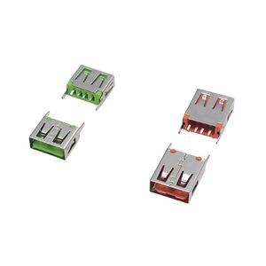 Conector USB 2.0 Tipo-A Hembra, Montaje Vertical de Orificio Pasante, Serie de Conectores de 10.0mm / 13.7mm / 15.0mm de Altura - Product Image 1