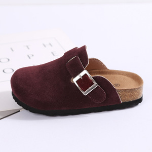 Venta al por mayor suave Birken Suede Cork pie cama zapatilla para mujeres y niños ligero diseño plano de Punta cerrada para la temporada de primavera - Product Image 2