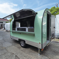 Remorque de vente de nourriture mobile pour glaces, café, gâteaux, pâtisseries, desserts et limonades