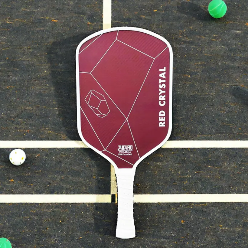 All Red Kevlar Unibody Thermoformed Pickleball Paddle With 16MM Thickness PP Honeycomb Core