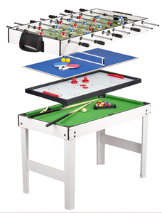 4-in-1 casa di intrattenimento al coperto gioco di calcio da <span class=keywords><strong>tavolo</strong></span> <span class=keywords><strong>biliardo</strong></span> basket tiro con l'arco Air Hockey PingPong - Product Image 1