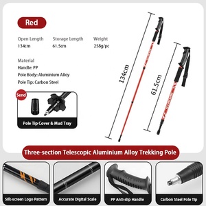 Gran oferta, bastón <span class=keywords><strong>de</strong></span> <span class=keywords><strong>trekking</strong></span> <span class=keywords><strong>de</strong></span> aleación <span class=keywords><strong>de</strong></span> aluminio, <span class=keywords><strong>bastones</strong></span> <span class=keywords><strong>de</strong></span> escalada telescópicos <span class=keywords><strong>de</strong></span> 3 secciones para senderismo, montañismo, bastón <span class=keywords><strong>de</strong></span> <span class=keywords><strong>trekking</strong></span> - Product Image 4