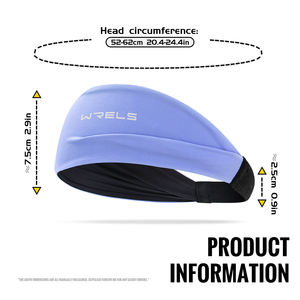 Bandeau de sport personnalisé WRELS, haute élasticité, confortable, respirant, bandeau de sport absorbant l'humidité, pour toutes les formes de tête - Product Image 6