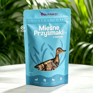 Small Batch Printed Pet <b>Snack</b> Packaging <b>Bags</b> Aluminized Stand Up Zipper Pouches Moisture Proof 100g 250g 500g - Product Image 1