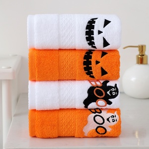 Serviettes brodées à motif fantôme et citrouille, nouvelle collection Halloween, douces et confortables, idéales pour la maison et l'hôtel, pour l'export. - Product Image 2