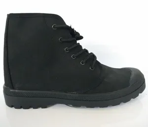 Black Canvas Boots Training Shoes With Rubber Sole For Sale