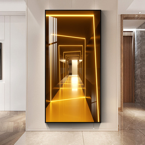 Peinture d'art mural de Style nordique moderne avec <span class=keywords><strong>cadre</strong></span> en métal pour chambres d'hôtel - Product Image 2