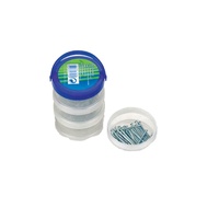 Kit de clous en fil d'acier courants 590 pièces pour travaux de menuiserie et de décoration, avec seau empilable portable