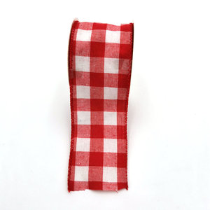 2023 New Arrival Holiday Christmas Wedding Party Tree Wreath Gift Wrapping Decoration Gift <strong>Ribbon</strong> Plaid <strong>Jute</strong> Fabric Wired <strong>Ribbon</strong> - Product Image 5