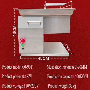 Mesin Pengiris Daging Listrik Jz Stainless Steel Komersial untuk Daging Segar