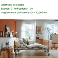Lit médical électrique de luxe en bois pour personnes âgées, idéal pour les soins à domicile et les produits pour seniors