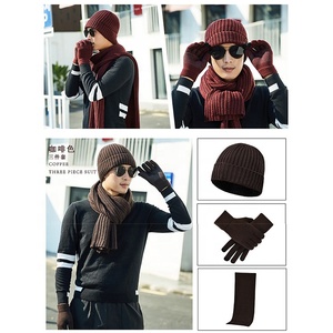 Vendite calde uomo <span class=keywords><strong>e</strong></span> <span class=keywords><strong>donna</strong></span> autunno inverno lavorato a maglia spessa tenere caldo <span class=keywords><strong>sciarpa</strong></span> <span class=keywords><strong>guanti</strong></span> 3 pezzi Set da esterno Casual <span class=keywords><strong>sciarpa</strong></span> cappello Set <span class=keywords><strong>guanti</strong></span> - Product Image 6