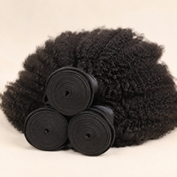 Cheveux non traités 100% vierges bruts bouclés birmans doux, extensions de cheveux humains brésiliens crépus bouclés, mèches de cheveux humains 4c