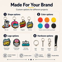 Llavero de PVC Suave 2D 3D Personalizado con Logotipo de Marca, Resistente al Agua, con Anillo Dividido, Regalo Promocional Corporativo de Fábrica