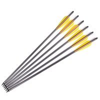 Flèches de chasse de haute qualité X Bow Bolts, 20 pouces, en carbone hybride, avec pointes demi-lune