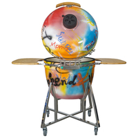 SEB KAMADO GRILL CL-26 Zoll Bunte CHARCOAL Oem Design mit einstellbarer Höhe Beistell tisch