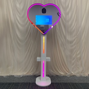 Photomaton personnalisé sur pied, réglable, intégré avec écran tactile, imprimante DNP, pour fêtes et mariages, en forme de cœur - Product Image 3
