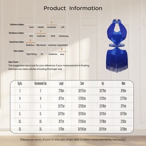 Vestido de Danza Latina con Flecos Brillantes para Mujer, Ropa de Alto Rendimiento para Competencia de Danza Latina - Product Image 6