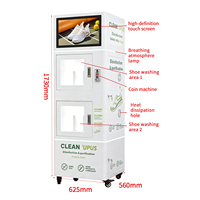 Machine de nettoyage à vapeur double compartiment commerciale pour chaussures, avec UV, laveuse-sécheuse et dispositif de brossage, 220V