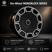 Jantes monobloc DW 10 à 10 trous, 19, 20, 21, 22, 24 pouces, noir brillant usiné, compatibles Mercedes Benz, taille personnalisée sur commande