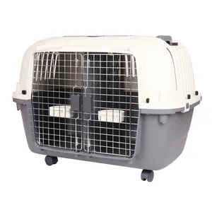 Petit animal Cage de transport de voyage pour chien Petit vol en plastique pour animaux de compagnie Cages pour gros chiens à vendre en plein air